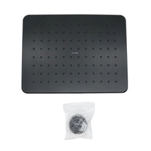 Regadera Rectangular Para Baño Abs Negra Multiposición Meer Acabado Mate Color Negro