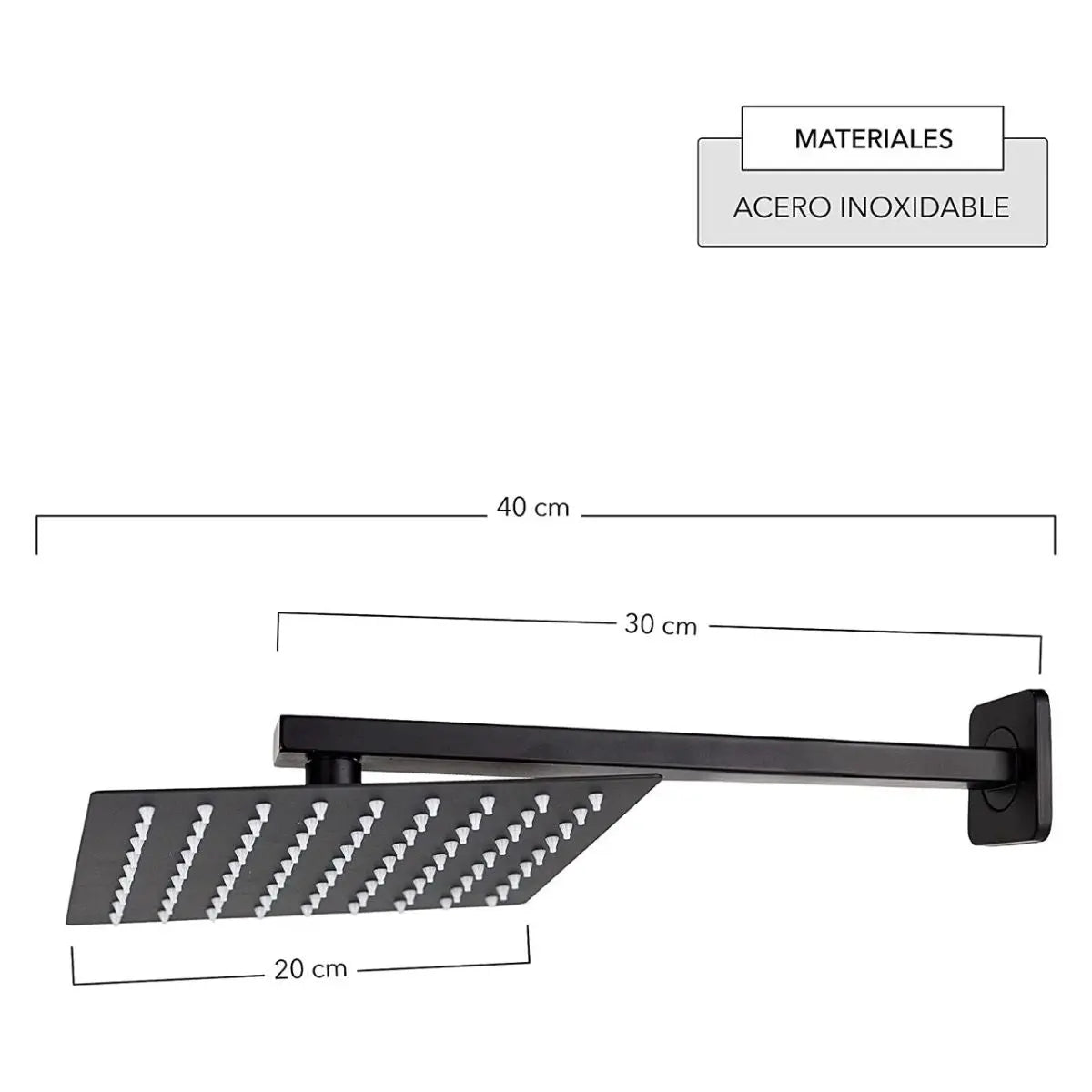JUEGO DE REGADERA METALICA CON TUBO MEER - CNX - empaque
