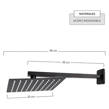 JUEGO DE REGADERA METALICA CON TUBO MEER - CNX - empaque