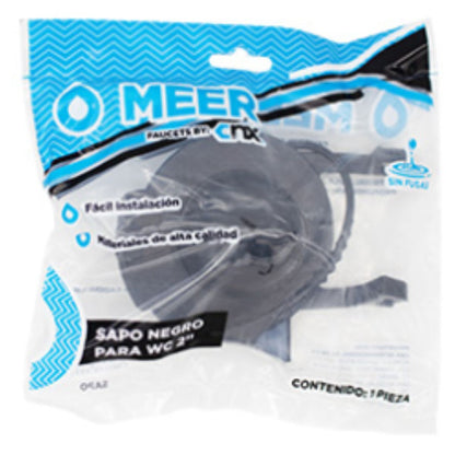 Sapo WC 2" MEER Flexible Cadena Flexible Negro