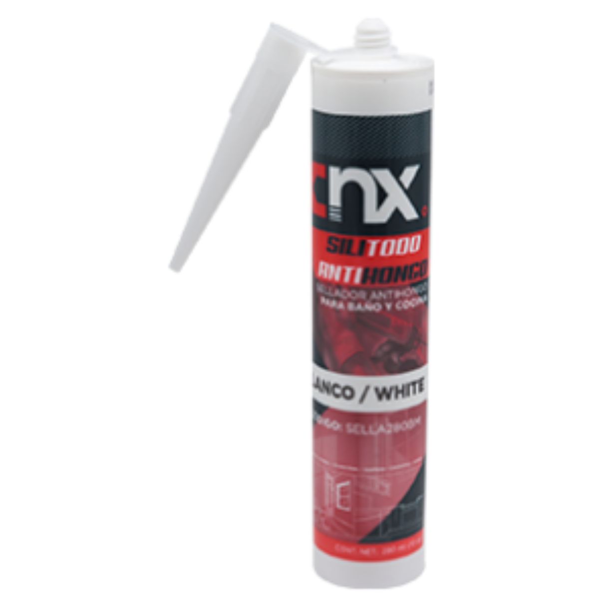 Silitodo Sellador Antihongo CNX Baño Cocina 280 ml Blanco