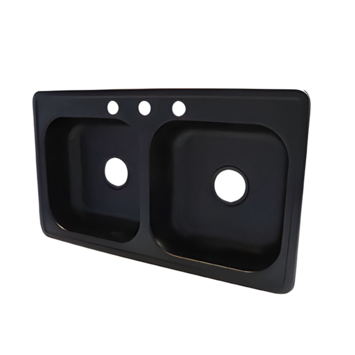 Tarja Doble Empotrar Acero Inoxidable 84 x 48 x 15 Negro Meer