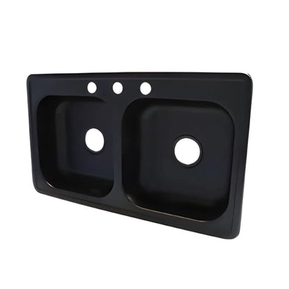 Tarja Doble Empotrar Acero Inoxidable 84 x 48 x 15 Negro Meer MASTER 5PZ - CNX - vista trasera