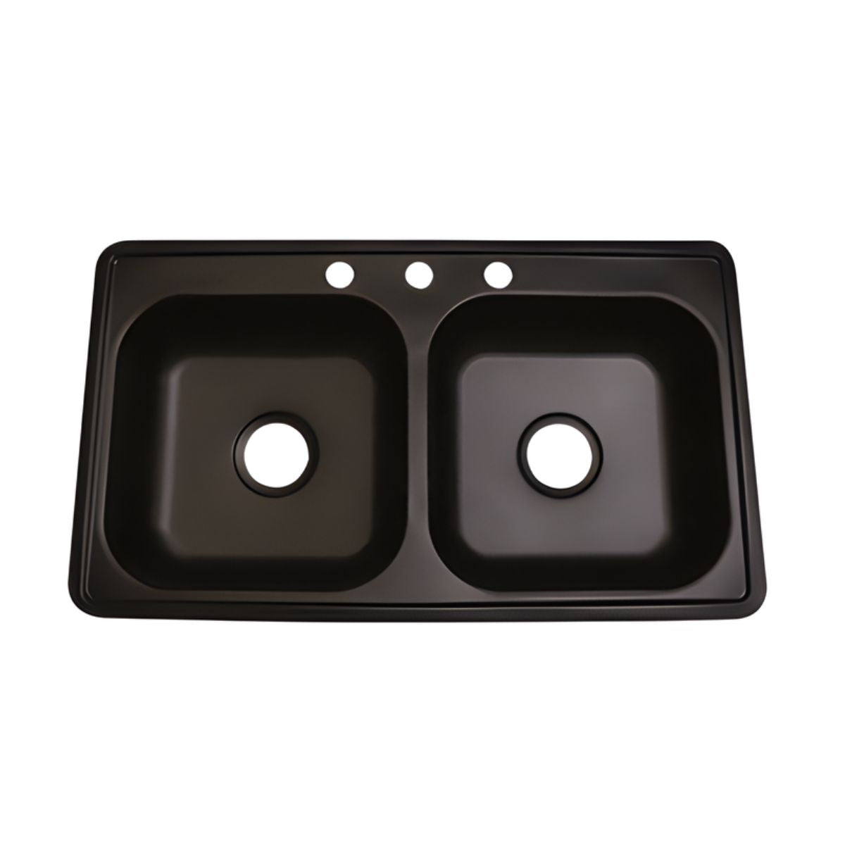 Tarja Doble Empotrar Acero Inoxidable 84 x 48 x 15 Negro Meer