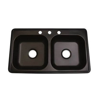 Tarja Doble Empotrar Acero Inoxidable 84 x 48 x 15 Negro Meer MASTER 5PZ - CNX - vista lateral