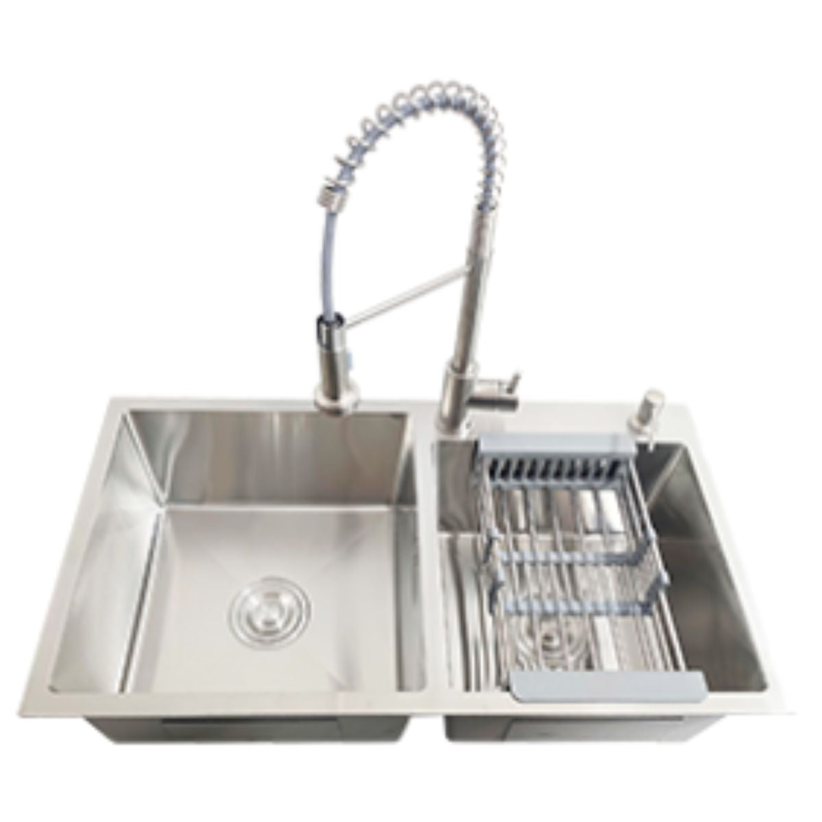 Set Tarja Doble MEER Mezcladora Accesorios Empotrable Satinada