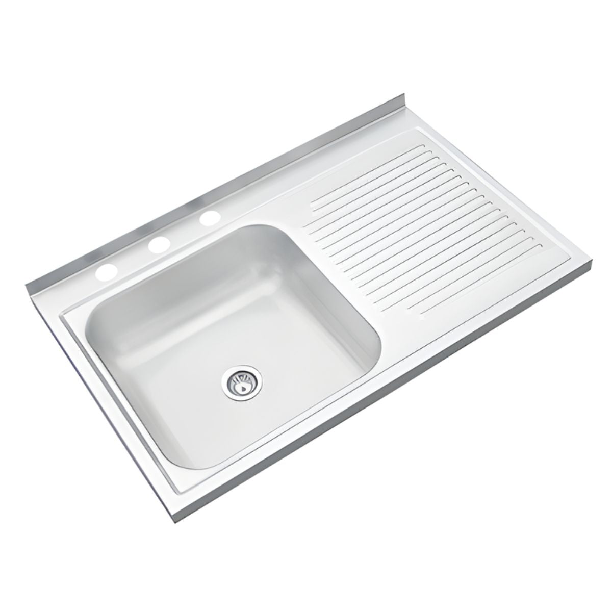 Tarja Sencilla Sobreponer Escurridero Derecho Meer 80 × 50 × 15 cm