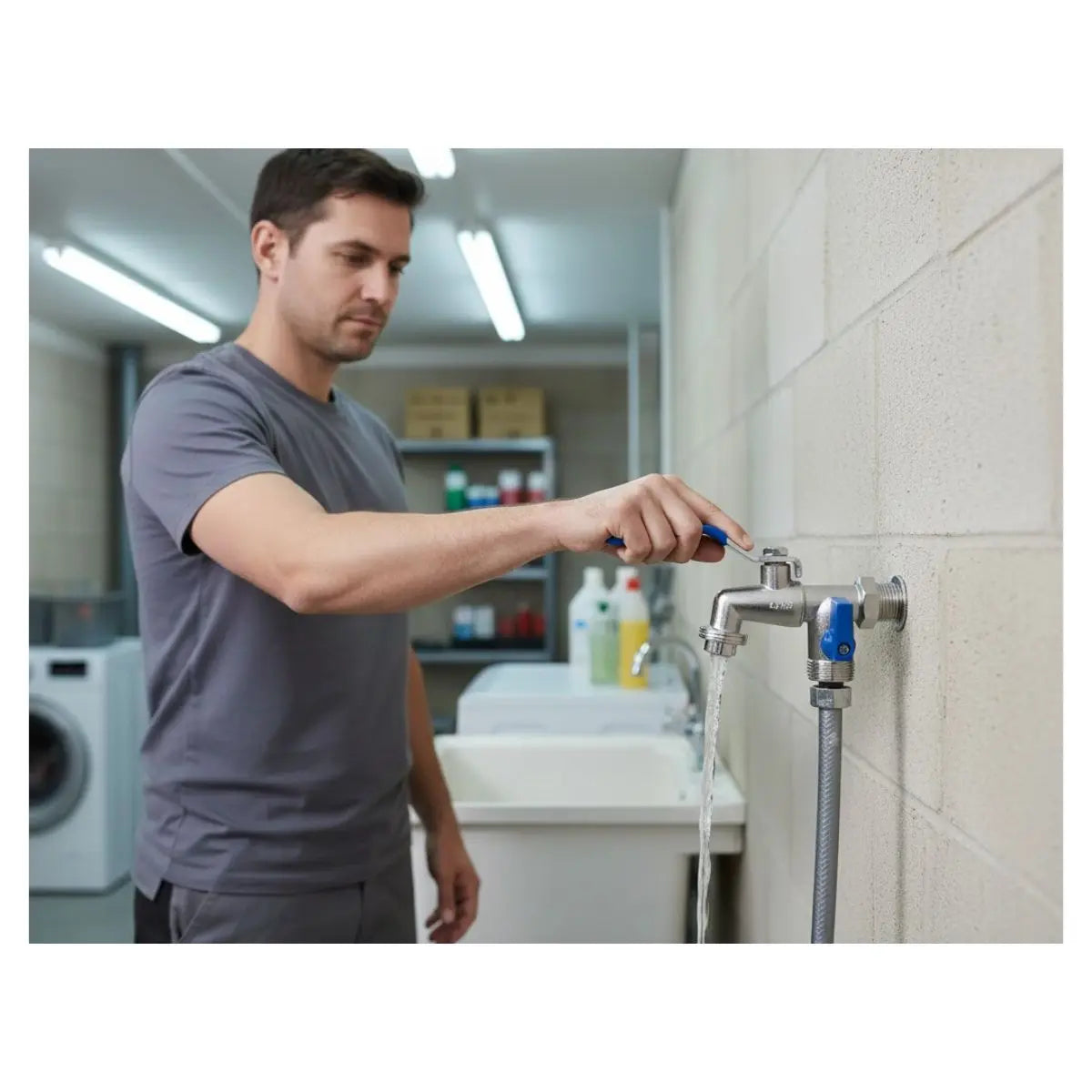 CNX Llave Nariz Italiana Dual 1/2" Niquelada CNX