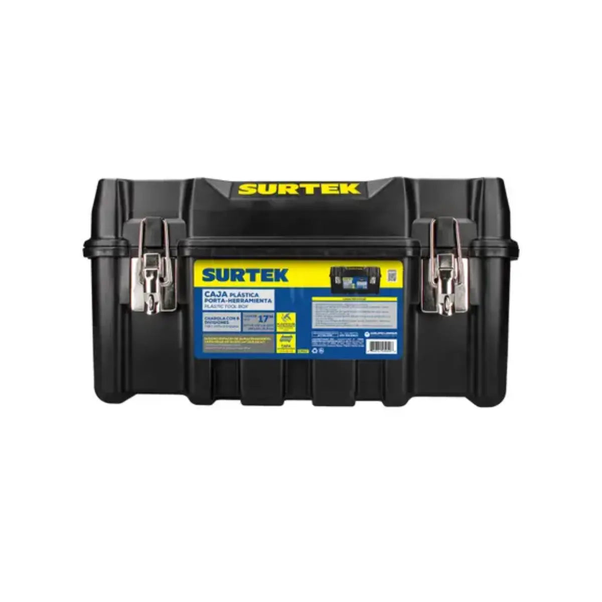 Surtek CPS17 Caja Portaherramientas Plástica con Broches Metálicos, 17" - Surtek - detalle