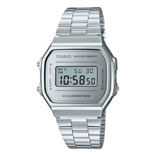Reloj Vintage Plateado Casio Cromado A168wem Unisex Inox Gris Plateado Plateado Casio