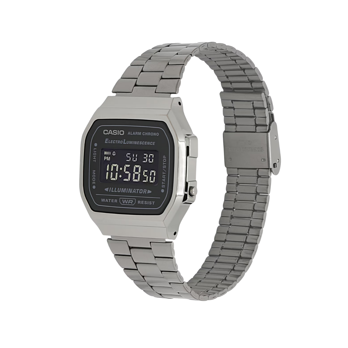 Reloj Casio Unisex A168wgg Negro Plateado Illuminator