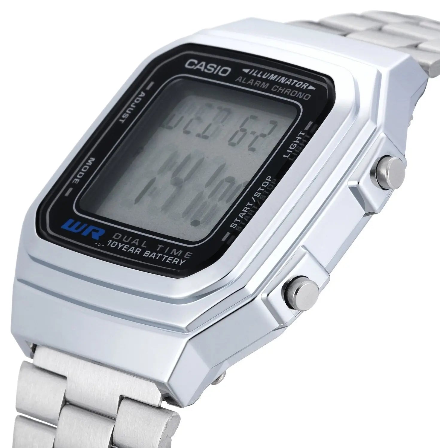 Reloj Digital Casio Retro Color Plateado Acero Inoxidable A178wa-1a - Casio
