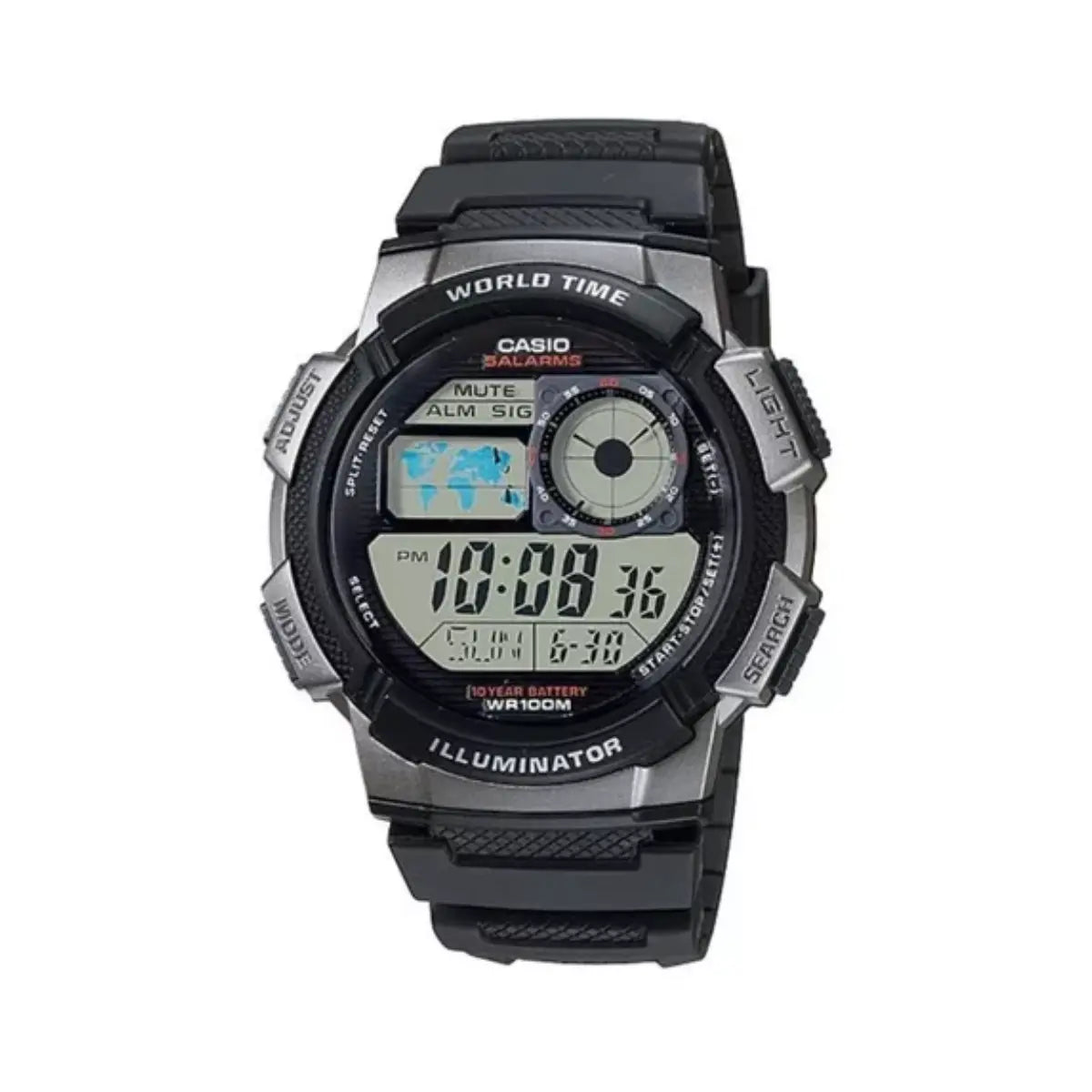 Reloj pulsera digital Casio AE_1000W_4BV correa resina c/negro AE-1000W-1BVCF - Casio