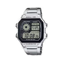 Reloj Digital Casio Ae-1200whd-1av C/plateado C/Mapa Mundial - Casio