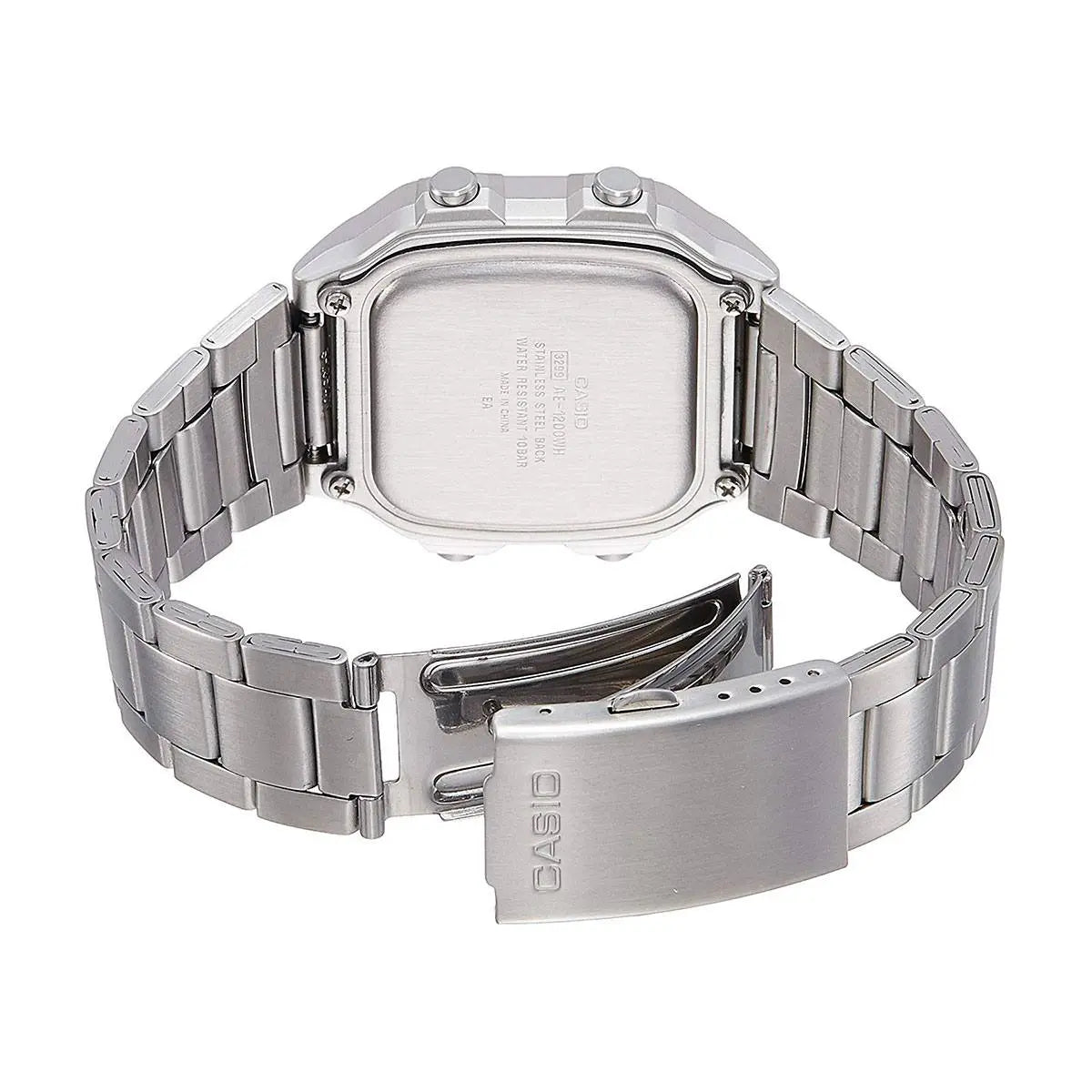 Reloj Digital Casio Ae-1200whd-7av Color/Plata Mapa Mundial - Casio - vista lateral