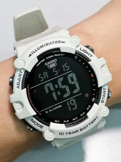 Reloj Digital Casio Illuminator Ae-1500wh-8b2v Color Blanco Casio