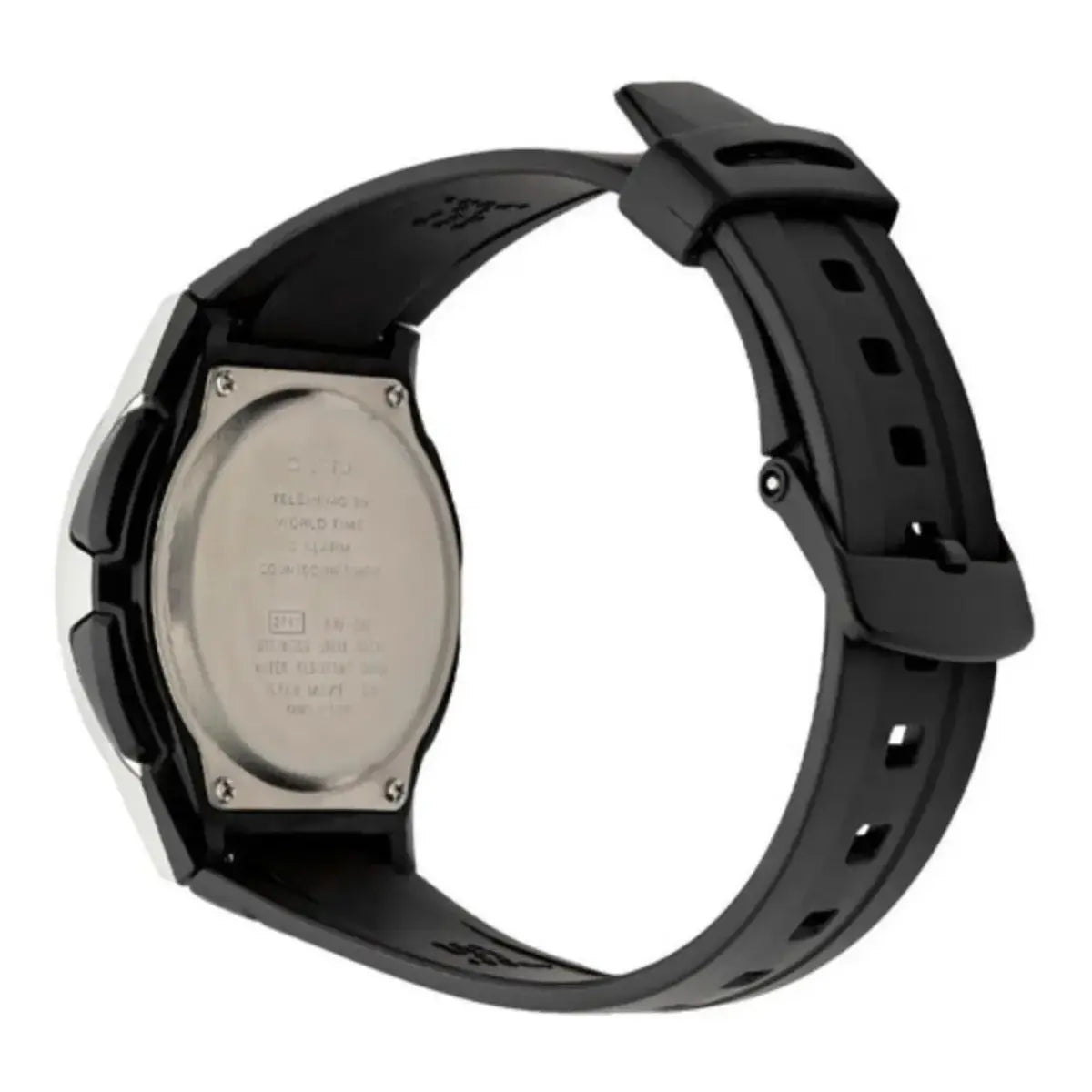 Reloj de pulsera Casio Collection AW-80 de cuerpo color plateado y negro, analogico-digital - Casio - vista lateral
