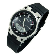 Reloj Casio Collection Aw-80 Plata Correa Negra Resistente Casio