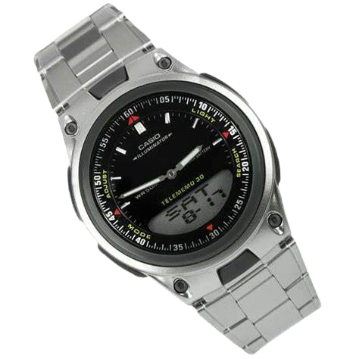 Reloj Casio Core Aw-80d-1av Fondo/negro Color/plateado