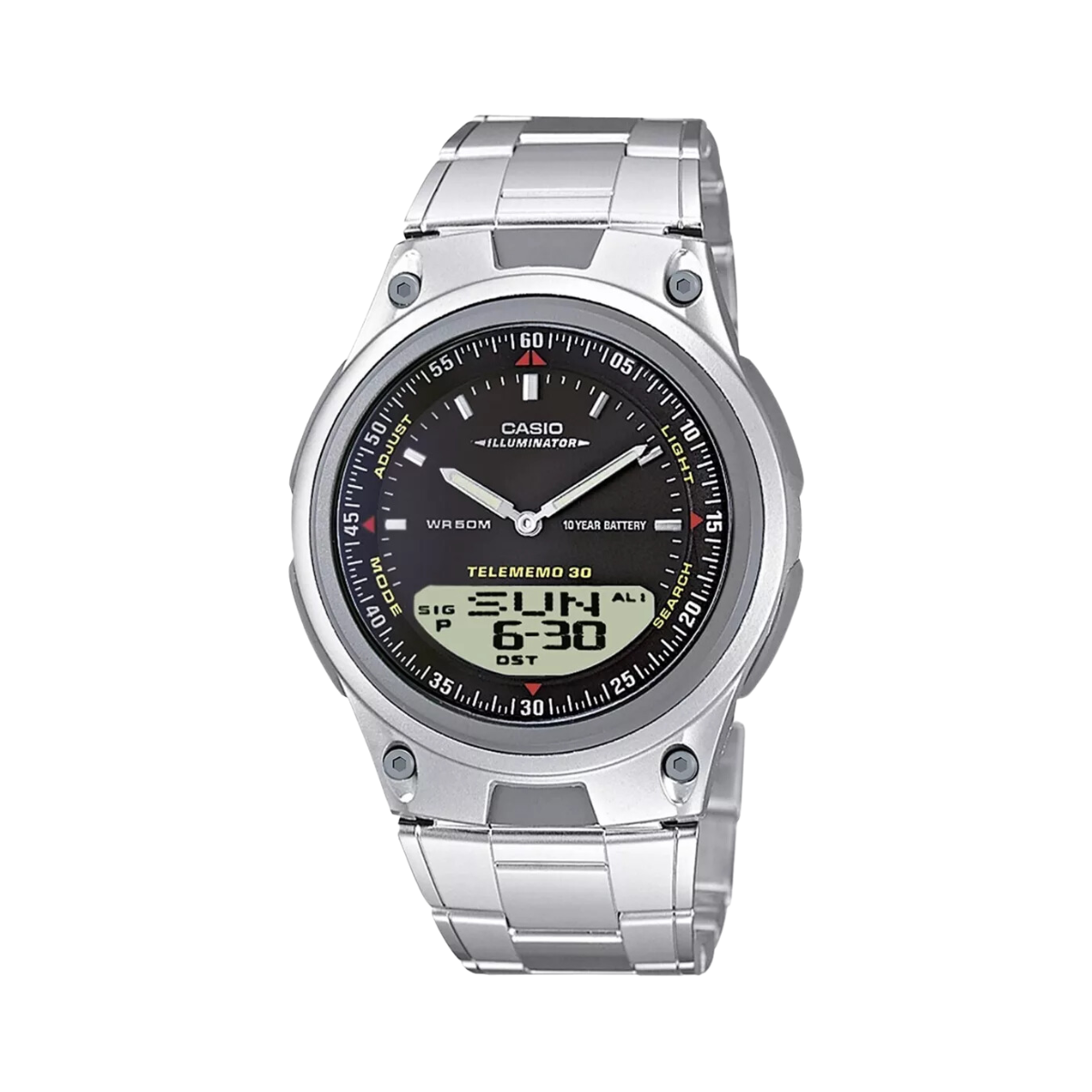 Reloj Casio Core Aw-80d-1av Fondo/negro Color/plateado