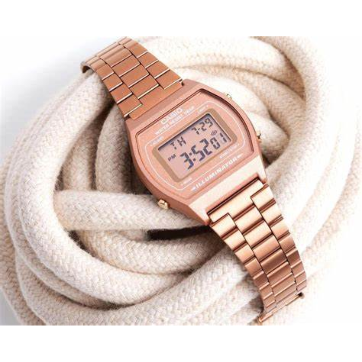 Reloj Digital Casio Illuminator B640wc-5av Color/rosa/cobre