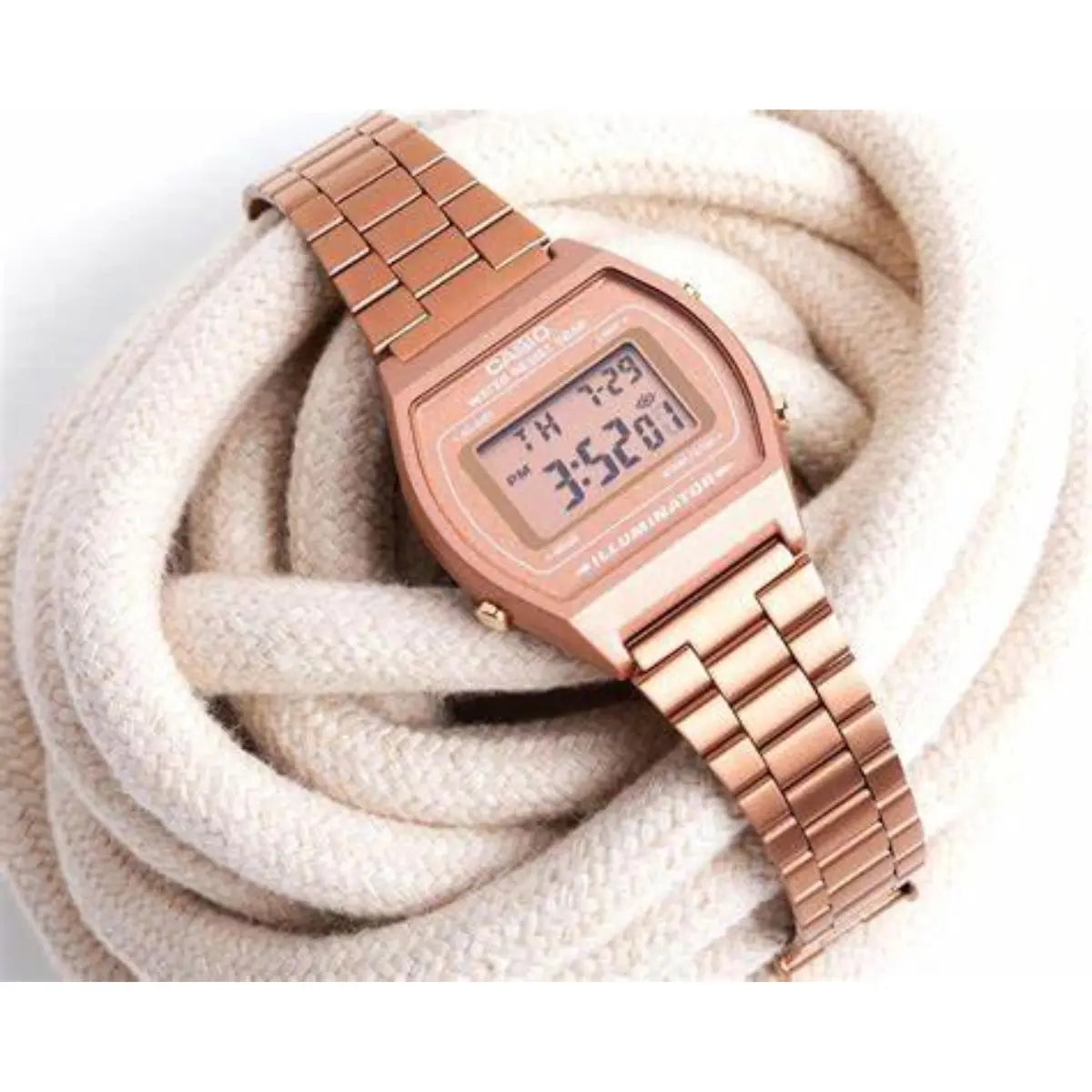 Reloj Digital Casio Illuminator B640wc-5av Color/rosa/cobre - Casio - vista lateral