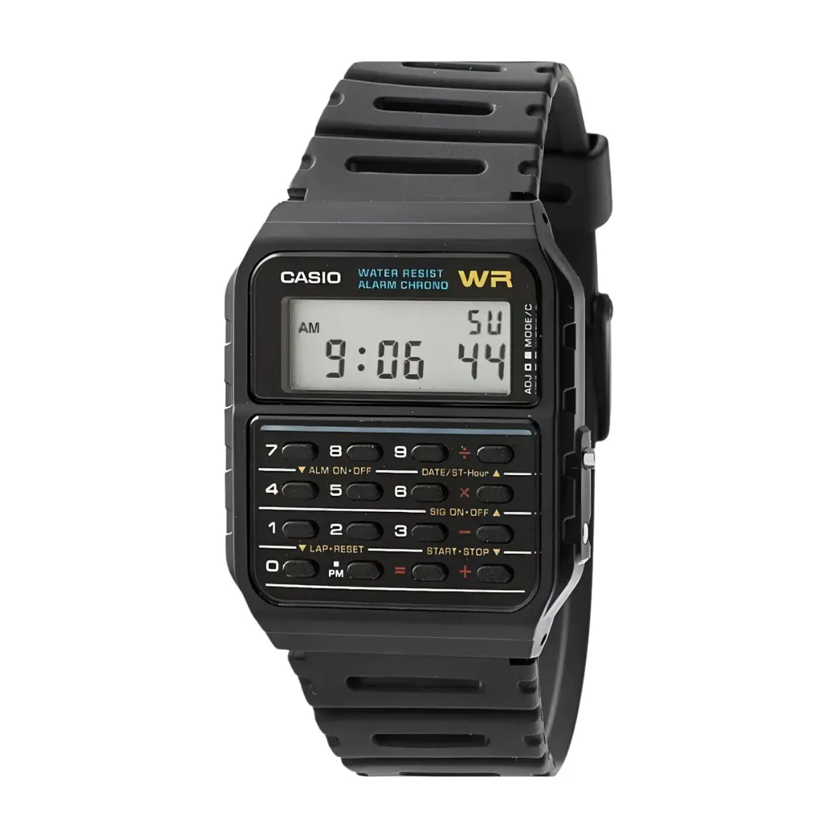 Reloj Digital Casio Calculadora Ca-53w-1z Resina Color Negro - Casio - vista lateral