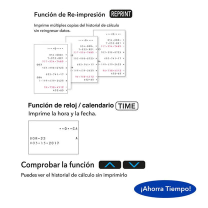 Sumadora Calculadora Impresión Casio Fr-2650rc 12 Dígitos - Casio - uso