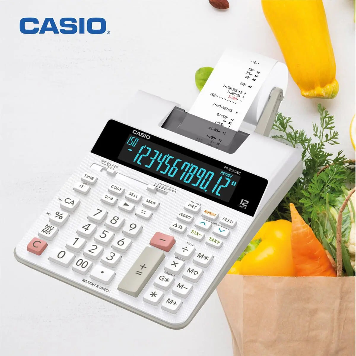 Sumadora Calculadora Impresión Casio Fr-2650rc 12 Dígitos - Casio - empaque
