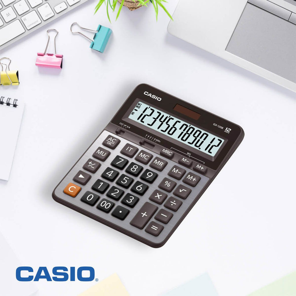 Calculadora De Escritorio Casio Gx-120b 12 Dígitos Cuadrada