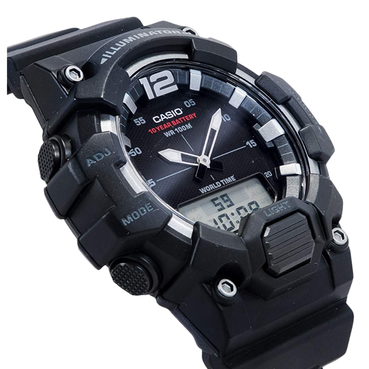 Reloj Casio Hdc-700-1av Resina Negro Plateado Illuminator