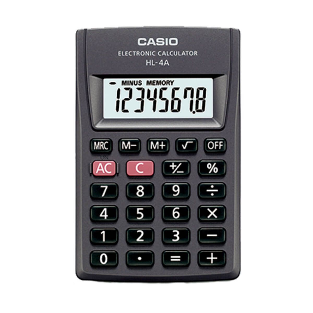 Mini Calculadora Casio Hl-4a 8 Dígitos Portátil Bolsillo