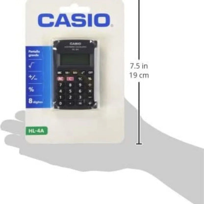 Mini Calculadora Casio Hl-4a 8 Dígitos Portátil Bolsillo - Casio