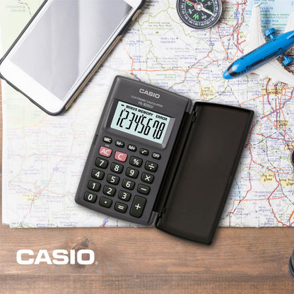 Calculadora Casio Portatil Negra 8 Dígitos 10x12 Cm Con Tapa Casio