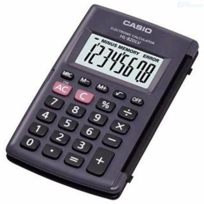 Calculadora Casio Portatil Negra 8 Dígitos 10x12 Cm Con Tapa Casio