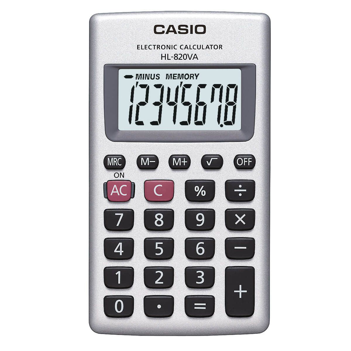 Calculadora Portatil Casio Hl-820va Gris 8 Digitos 10x12cm Casio
