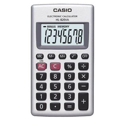 Calculadora Portatil Casio Hl-820va Gris 8 Digitos 10x12cm Casio
