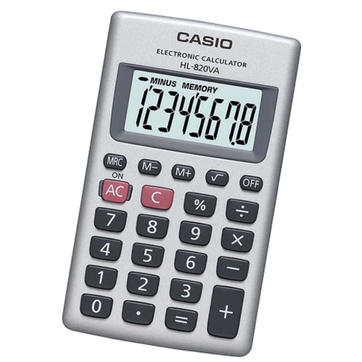 Calculadora Portatil Casio Hl-820va Gris 8 Digitos 10x12cm