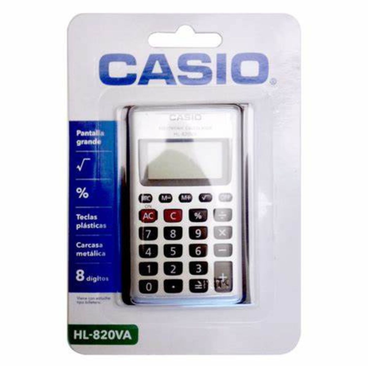 Calculadora Portatil Casio Hl-820va Gris 8 Digitos 10x12cm Casio
