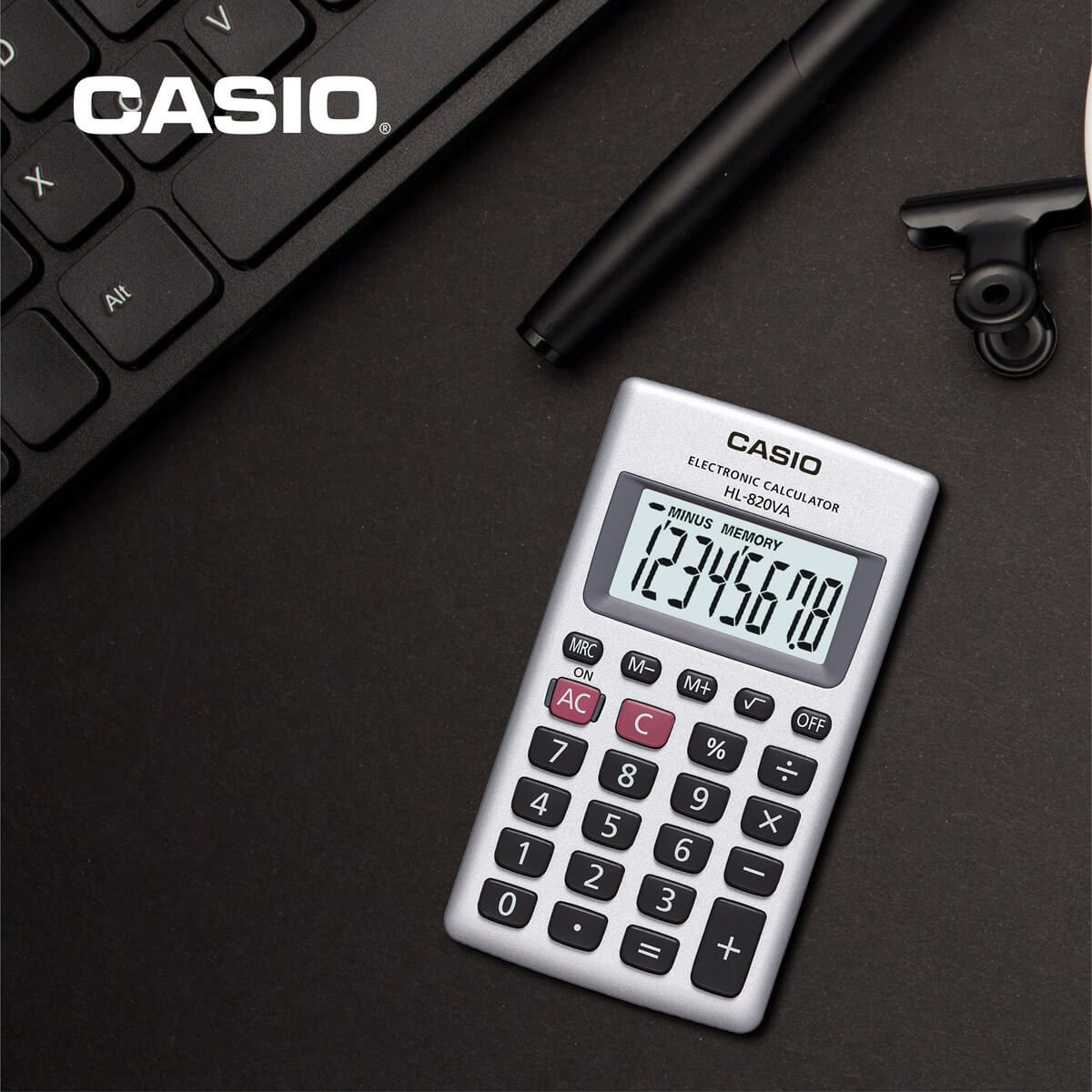 Calculadora Portatil Casio Hl-820va Gris 8 Digitos 10x12cm Casio