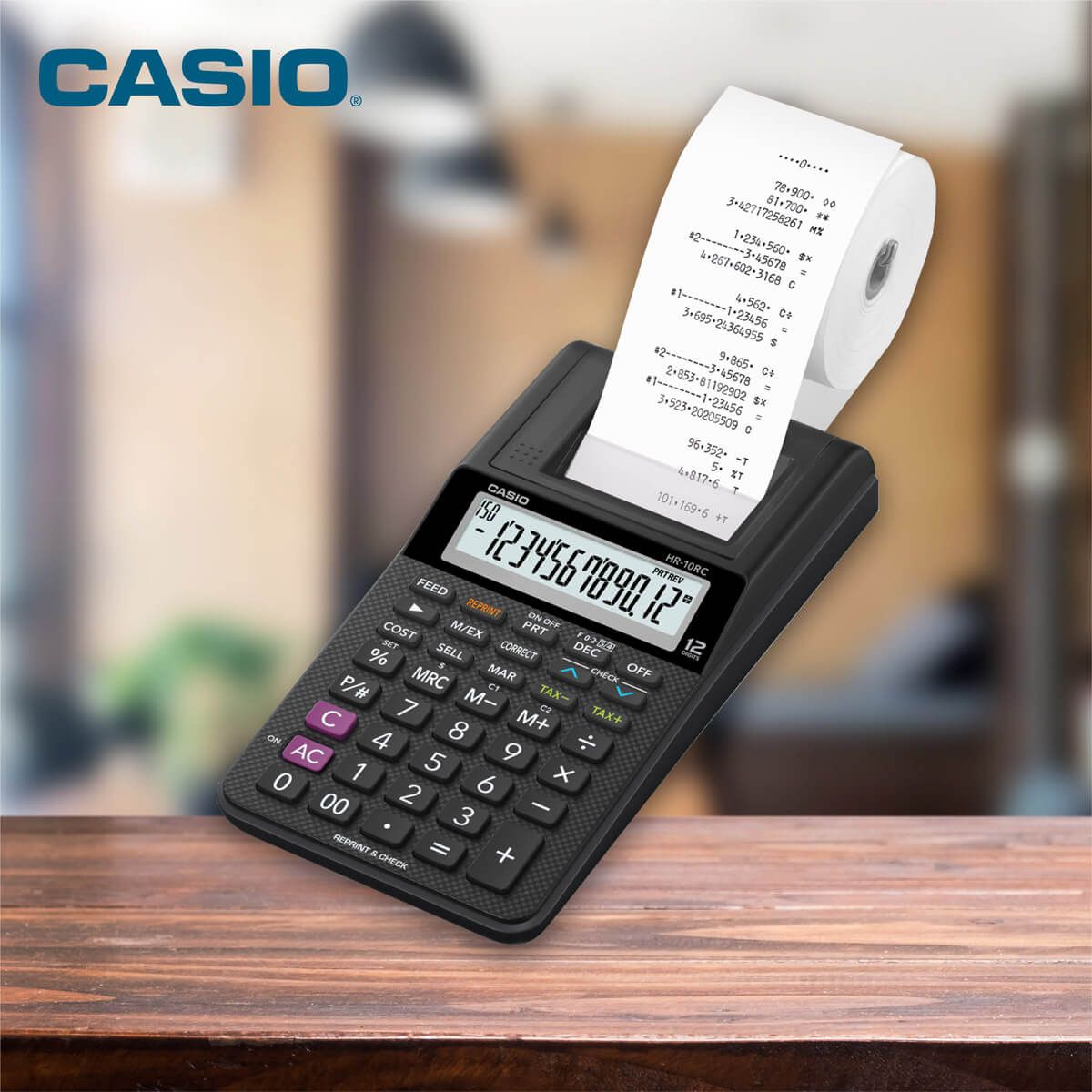 Calculadora Con Impresor Casio Sumadora Hr-10rc Casio