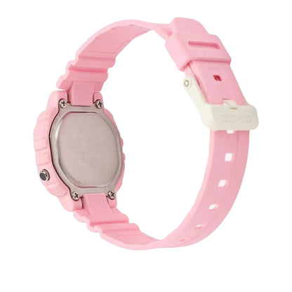 Reloj Casio Modelo: La-20wh-4a1cf Correa Rosa Bisel Rosa claro Fondo Rosa pálido - Casio - vista lateral