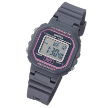 Reloj Dama Casio La20wh Deportivo Juvenil Luz Led Cronómetro Color de la correa Gris oscuro Color del bisel Gris oscuro Color del fondo GRIS CON ROSA - Casio