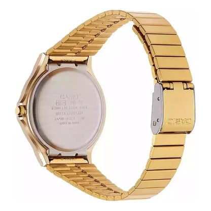 Reloj pulsera Casio MQ-24 con correa de acero inoxidable color dorado - Casio - vista lateral