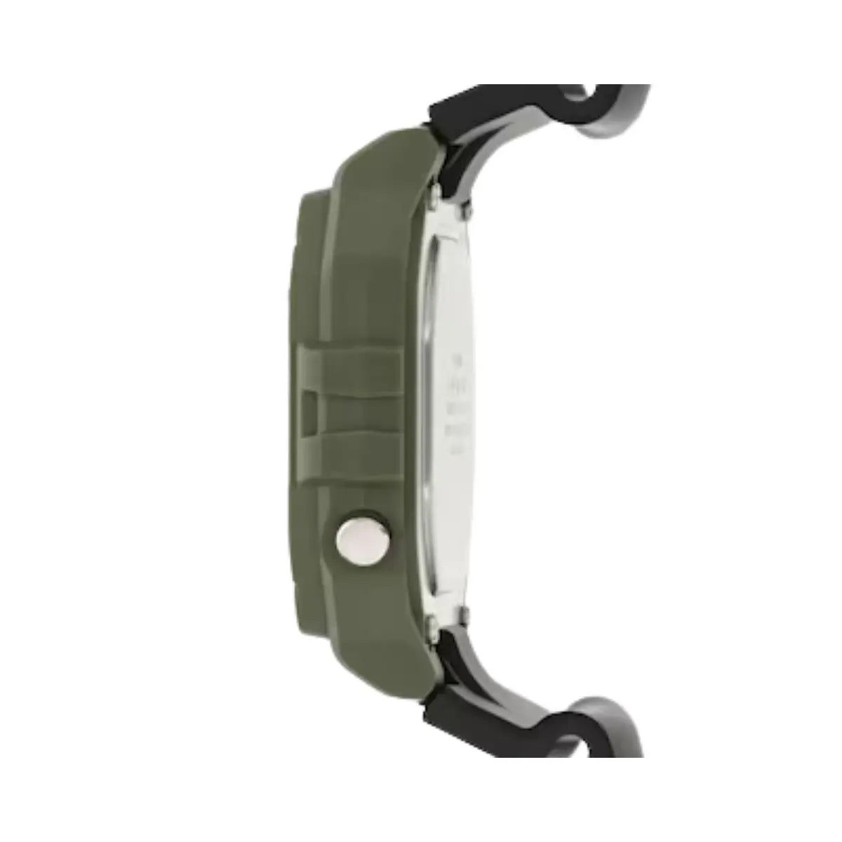 Reloj pulsera Casio Youth W-218H Cuerpo color verde, digital, fondo gris, correa resina negro, minutero/segundero negro, luz ámbar - Casio - detalle