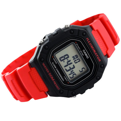 Reloj Digital Casio Youth W-218h-4bv Correa/rojo Bisel/negro - Casio