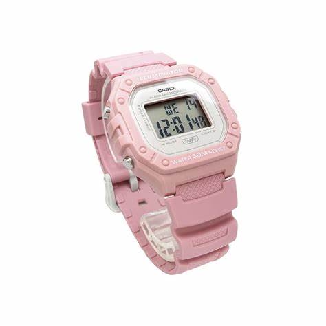 Reloj Digital Casio Illuminator W-218hc-4av Color Rosa