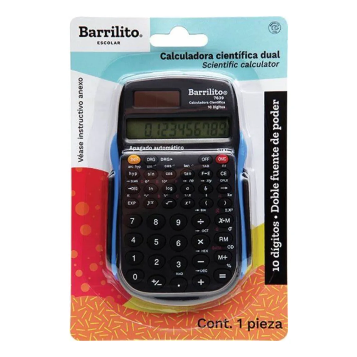 Calculadora Cientifica Dual Barrilito 7639 10 Digitos Barrilito