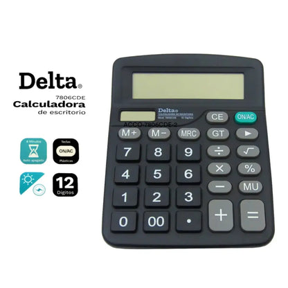 Calculadora Escritorio Barrilito Modelo 7806cde 12 Dígitos Gris Oscuro Barrilito