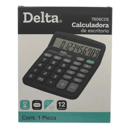 Calculadora Escritorio Barrilito Modelo 7806cde 12 Dígitos Gris Oscuro Barrilito